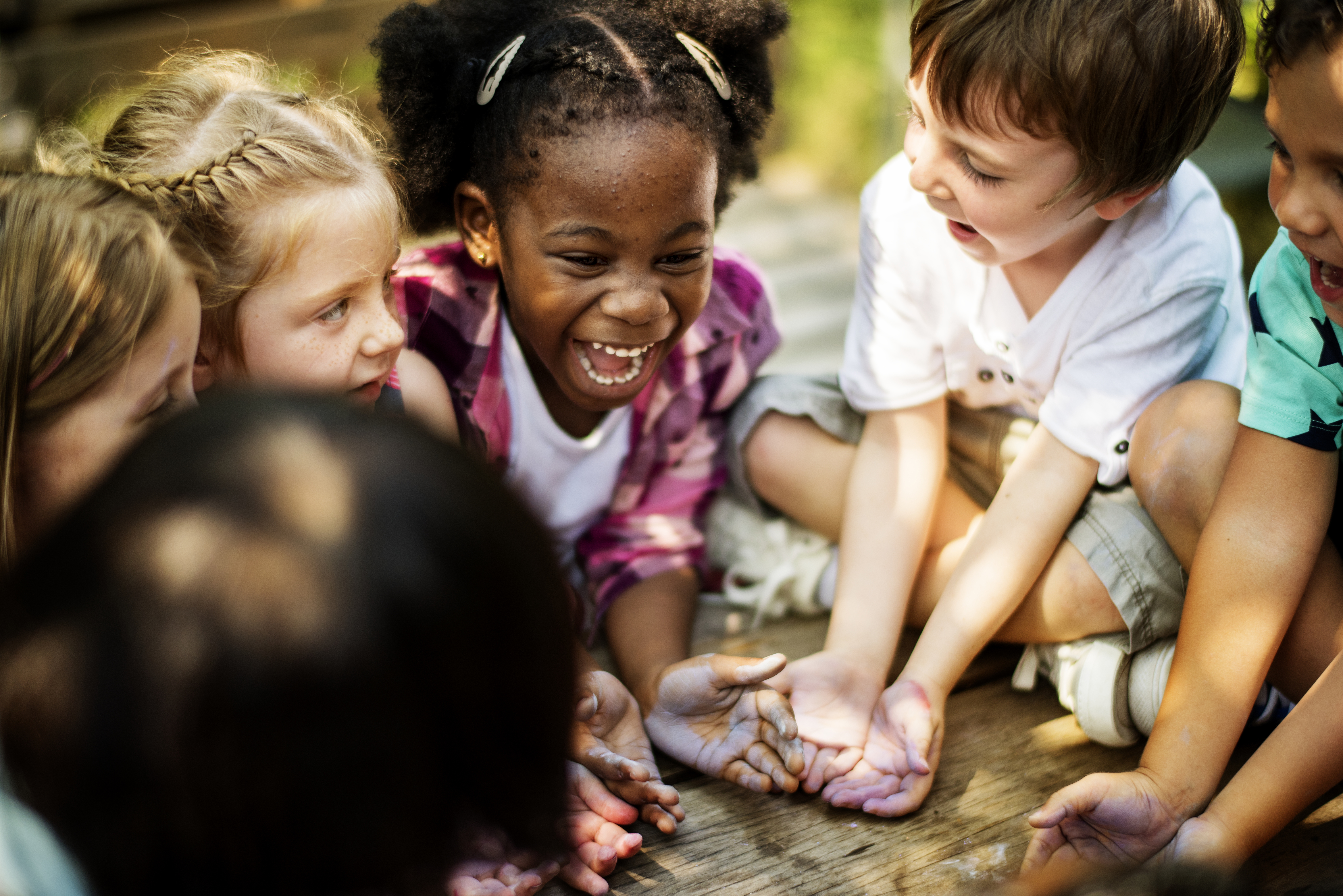 Preschoolers playing