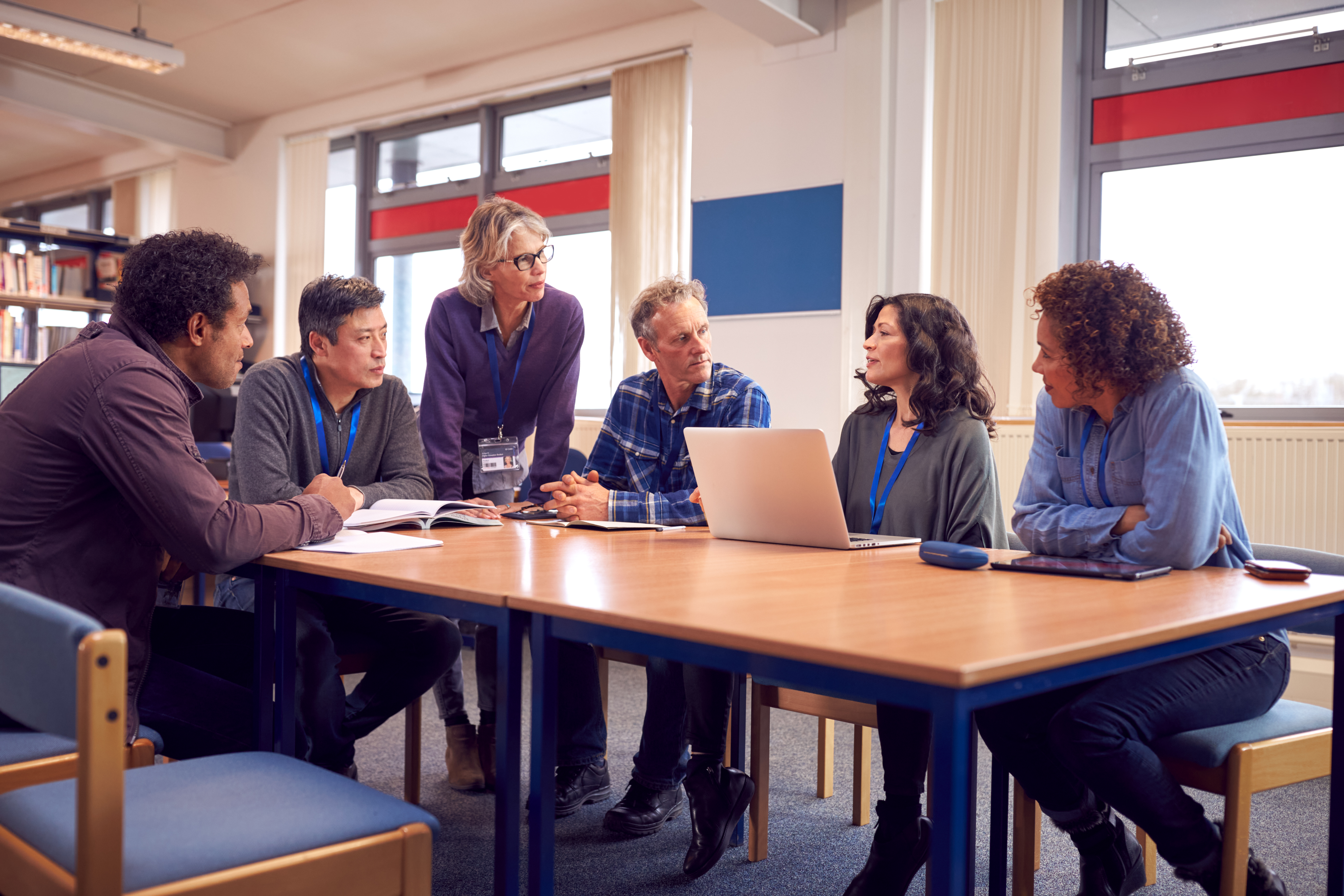 teachers meeting together