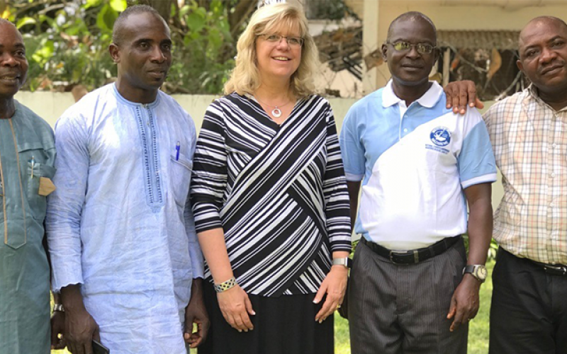 Carla Sunberg with Nigerian Leaders